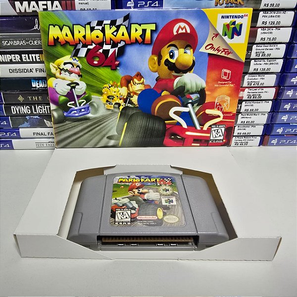 Mario Kart 64 - N64 (USA/Caixa repro/Sem manual)
