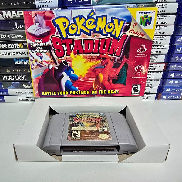Pokemon Stadium - N64 (USA/Caixa repro/Sem manual)