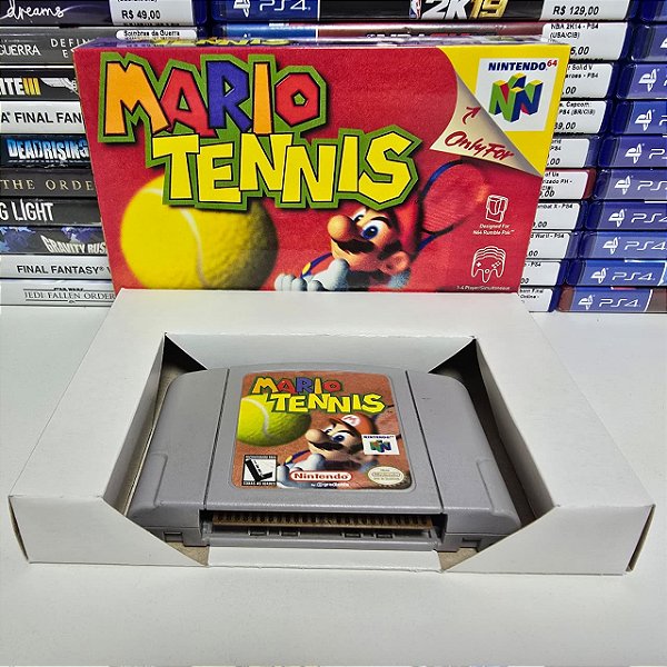 Mario Tennis - N64 (BR/Caixa repro/Sem manual)