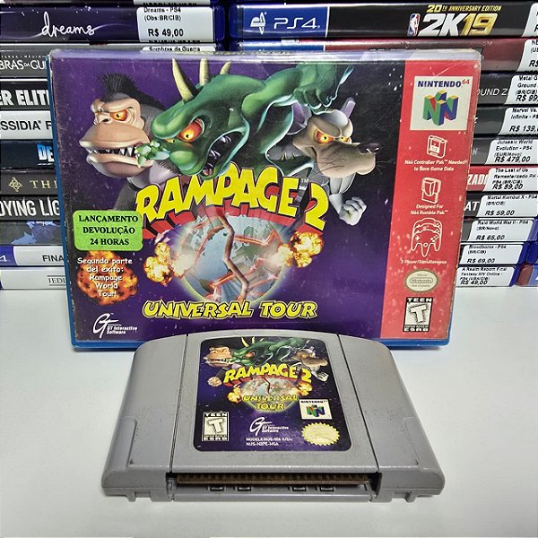 Rampage 2 - N64 (USA/Caixa de locadora)