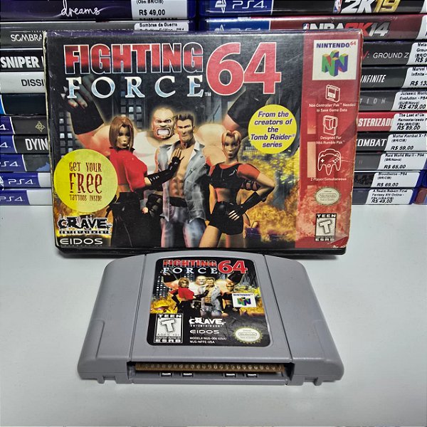 Fighting Force 64 - N64 (USA/Caixa de locadora/Sem manual)