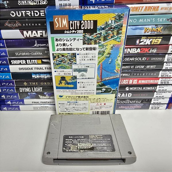 Sim City 2000 - SFC (JP/Caixa repro/Sem manual)