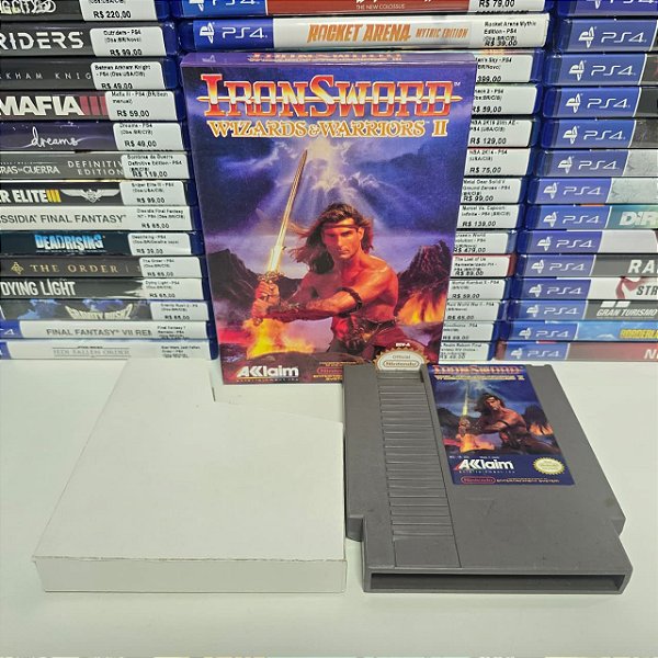Iron Sword Wizar. & War. II - NES (USA/Caixa repro/Sem manual)