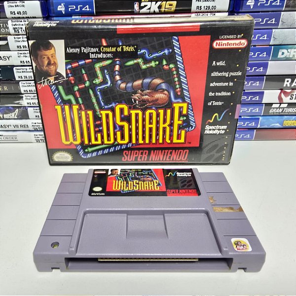 Wild Snake - SNES (USA/Caixa de locadora/Sem manual)