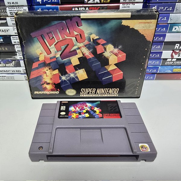 Tetris 2 - SNES (USA/Caixa de locadora/Sem mnual)