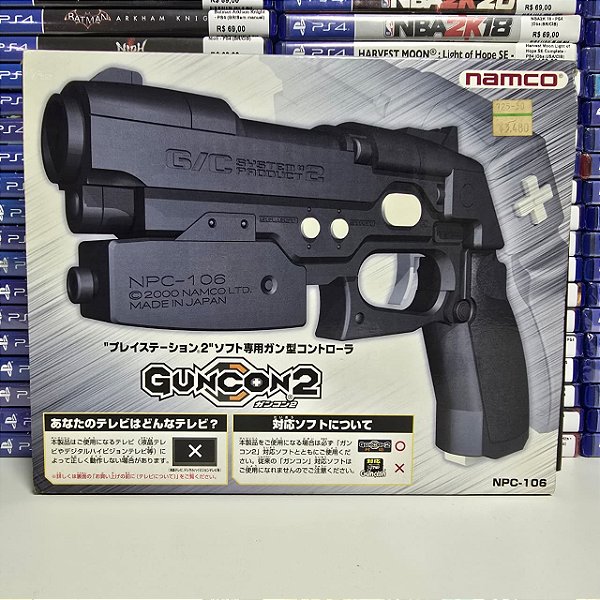 Controle/Pistola Guncon 2 - PS2 (CIB)