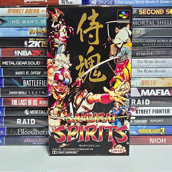 Samurai Spirits - SFC (JP/Caixa repro/Sem manual)