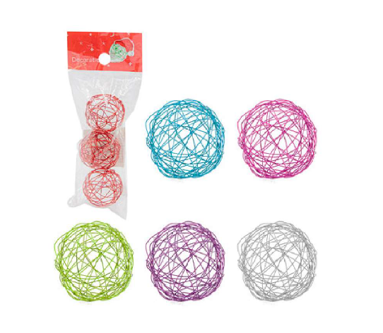 BOLA ARAMADA 3CM 3PÇS NS271993