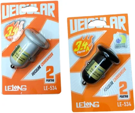 CARREGADOR VEICULAR 2 USB 3.4A LE-534