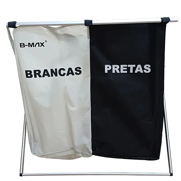 CESTO DE ROUPA SUJA COM DUAS SECOES BM-F1320