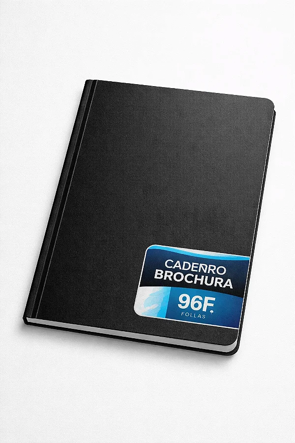 CADERNO BOCHURA PRETO 96F