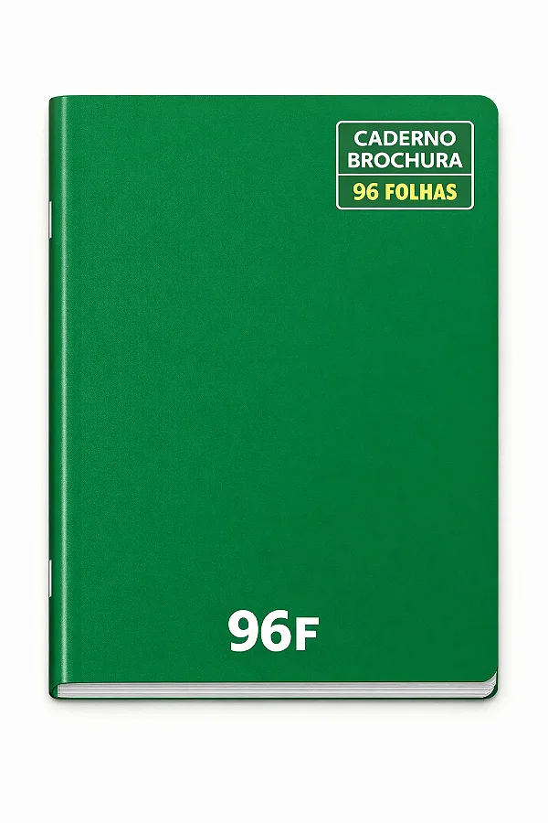 CADERNO BOCHURA VERDE 96F