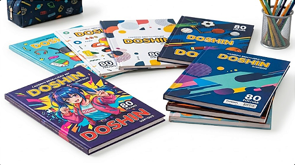 CADERNO BROCHURAO 80F DOSHIN SORTIDOS