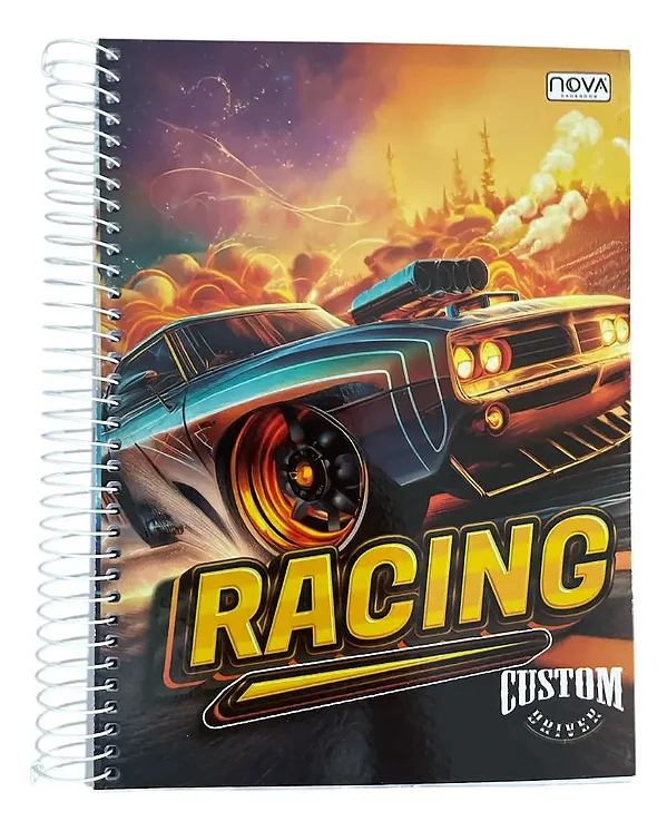 CADERNO UNIVERSAL ESPIRAL 10M 160 FOLHAS CUSTOM DRIVE 9-1317-1