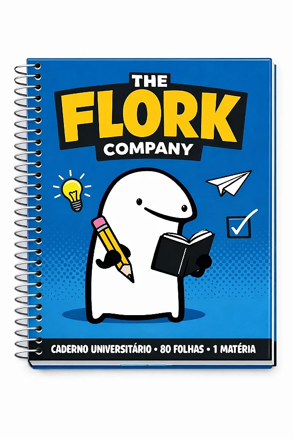 CADERNO UNIVERSITARIO THE FLORK COMPANY 80FLS 1M