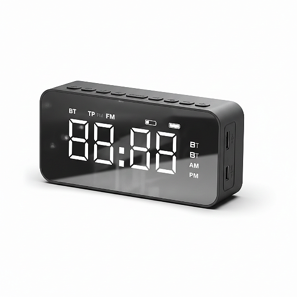 CAIXA DE SOM BLUETOOTH C/ RELÓGIO DIGITAL XC-CP-211