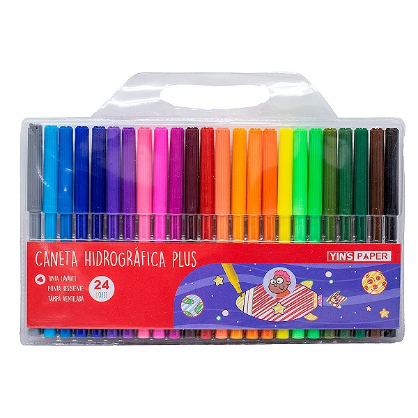 CANETA HIDROGRÁFICA PLUS 24 CORES YP8257
