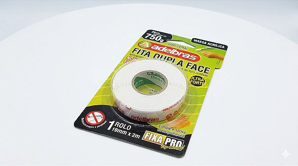 FITA DUPLA FACE ADELBRAS 19MMX2M