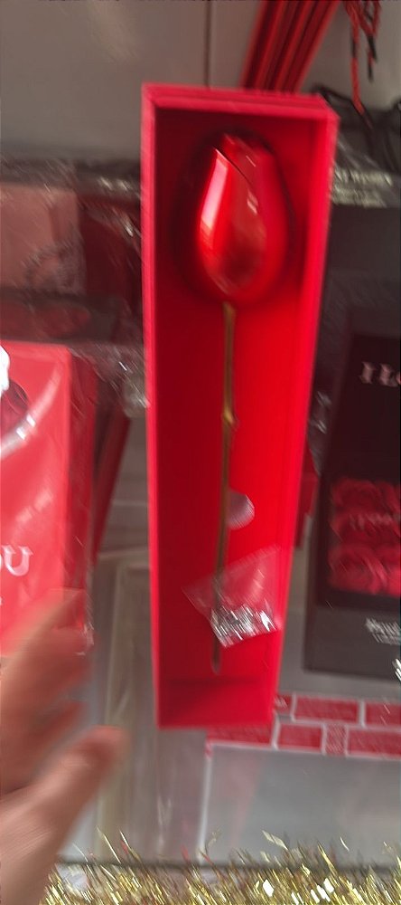 FLOR PORTA JOIA VERMELHO
