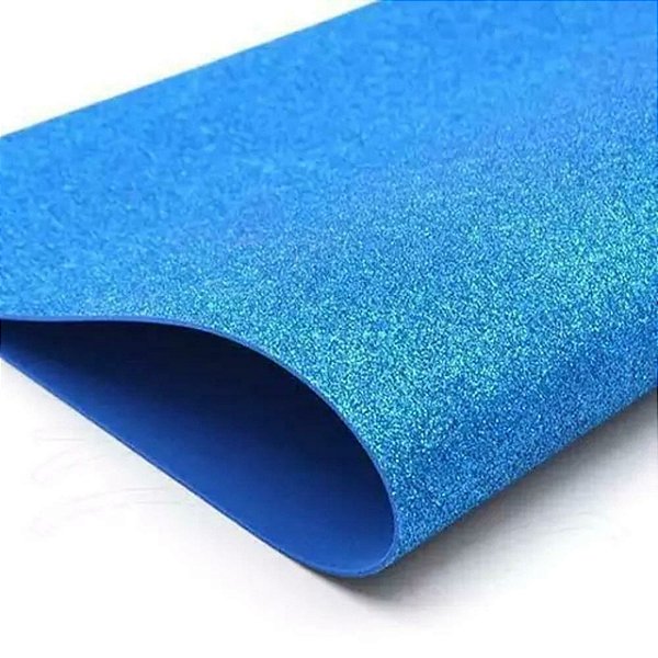 FOLHAS DE EVA 40X48 FOLHA 1.5MM C/10 YP7769 AZUL GLITTER