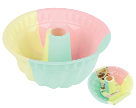 FORMA DE SILICONE PARA BOLO C/ FURO FOR011