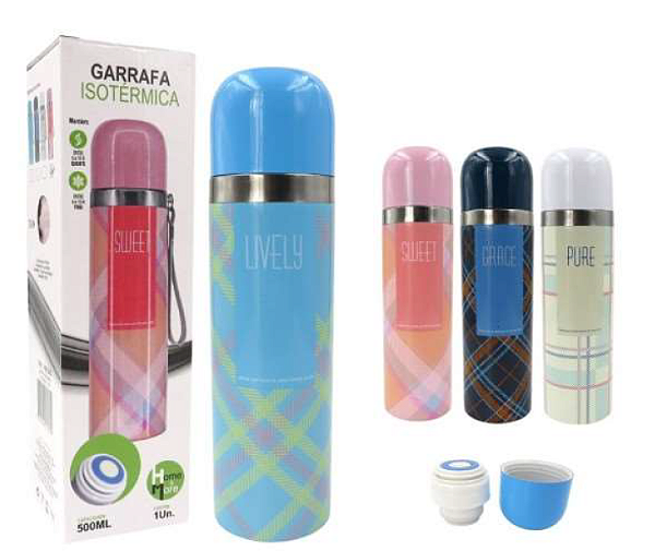 GARRAFA ISOTERMICA HOME E MORE 500ML HM-245