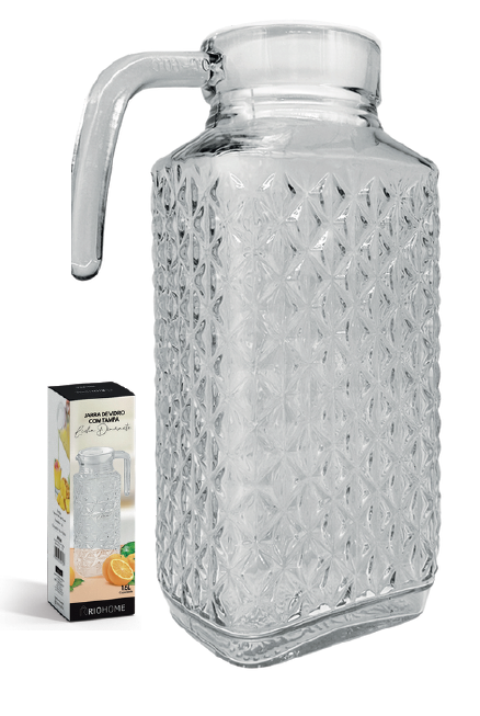 JARRA DE VIDRO COM TAMPA 1.6L JAR006