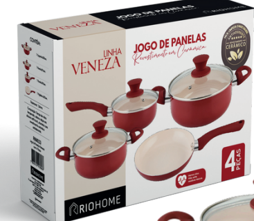 JOGO DE PANELAS 4PÇS VENEZA PAN023