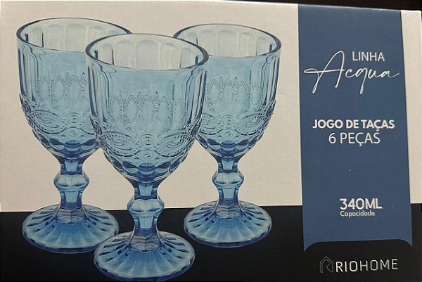 JOGO DE TAÇA ACQUA BLUE TAC005