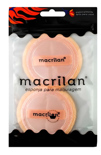 KIT COM 2 ESPONJAS PARA MAQUIAGEM  MACRILAM EJ1-5