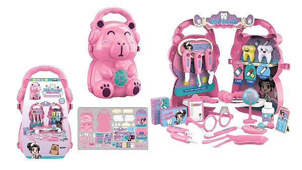 KIT MALETA INFANTIL C/47 PÇS CONSULTORIO DENTAL XC-06