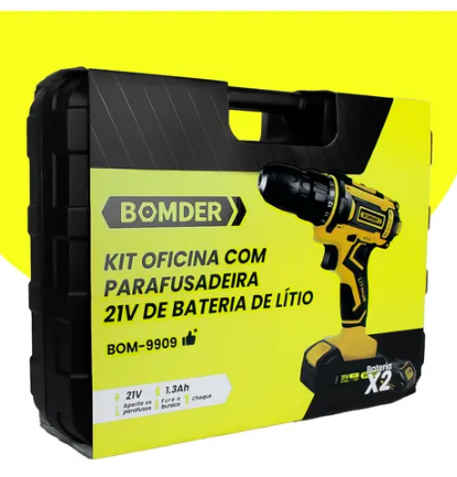 KIT OFICINA C/ PARAFUSADEIRA 21V BOM-9909
