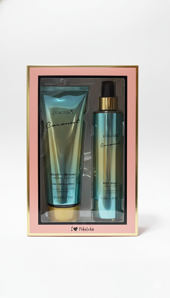 KIT POKOLOKA HIDRATANTE COCONUUT 240ML + BODY SPLASH 250ML