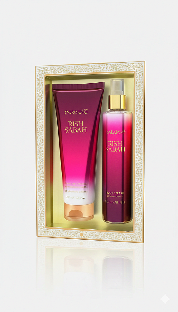 KIT POKOLOKA HIDRATANTE RISH SABAH 240ML + BODY SPLASH 250ML