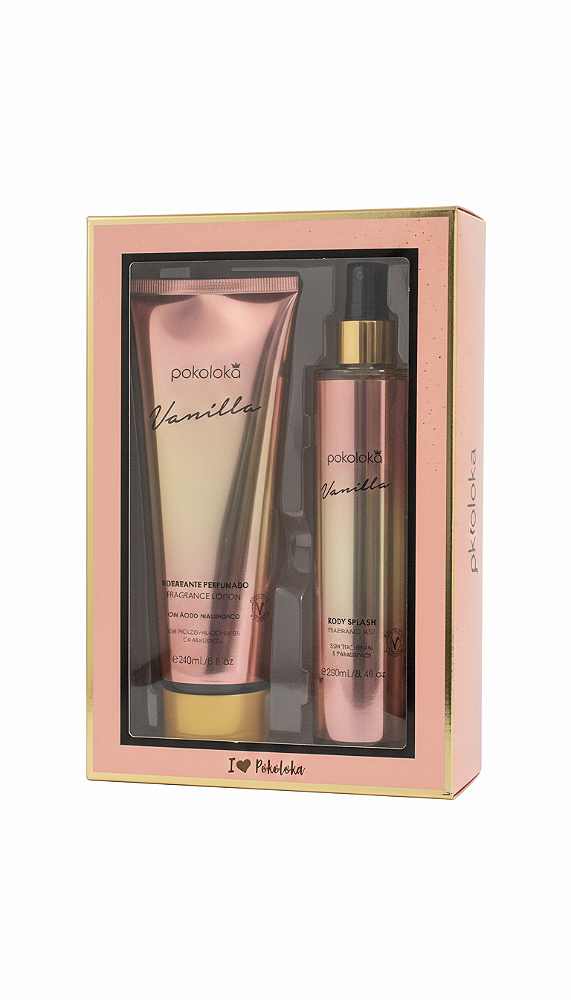 KIT POKOLOKA HIDRATANTE VANILLA 240ML + BODY SPLASH 250ML