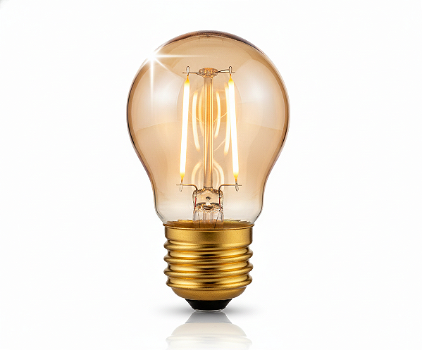 LAMPADA LED FILAMENTO G45 2W LUZ QUENTE 0333000