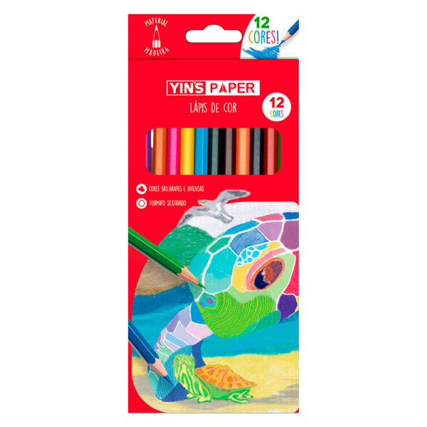 LAPIS DE COR SEXTAVADO 12 CORES YP7815