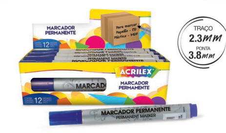 MARCADOR PERMANENTE VERMELHO 06232