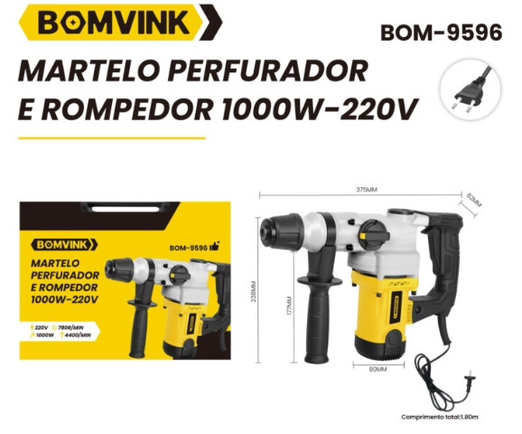 MARTELO PERFURADOR E FROMPEDOR BOM-9596
