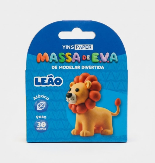 MASSINHA DE EVA DIVERTIDA LEÃO C/ 4 CORES YP9320