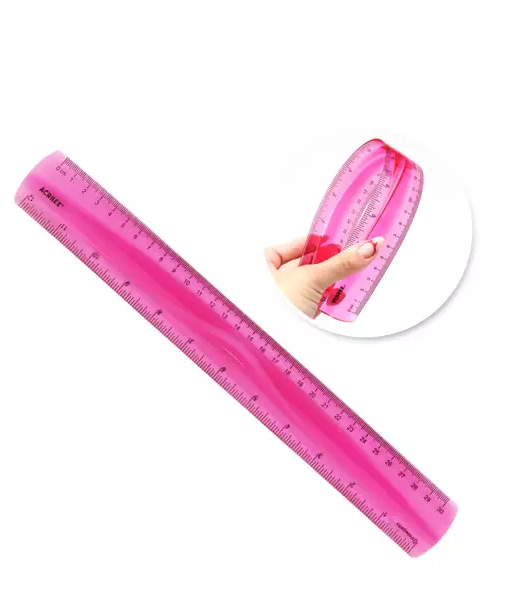 RÉGUA FLEX 30CM ROSA-11730