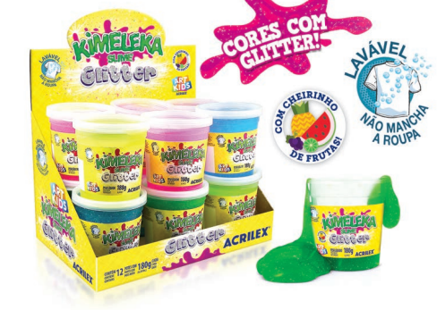 SLIME KIMELEKA C/ GLITTER 180G