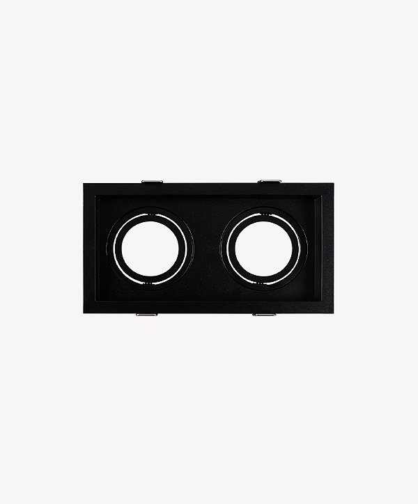 SPOT DUPLO EMBUTIDO RECUADO PAR20 PRETO 82437 40W