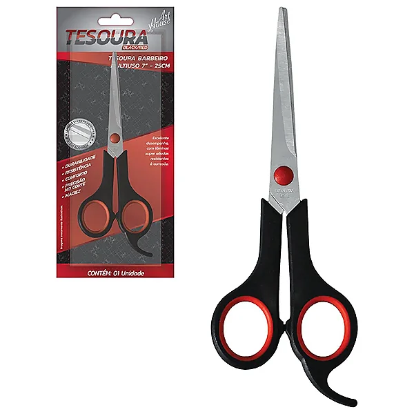 TESOURA BLACK RED 7'' IZ001