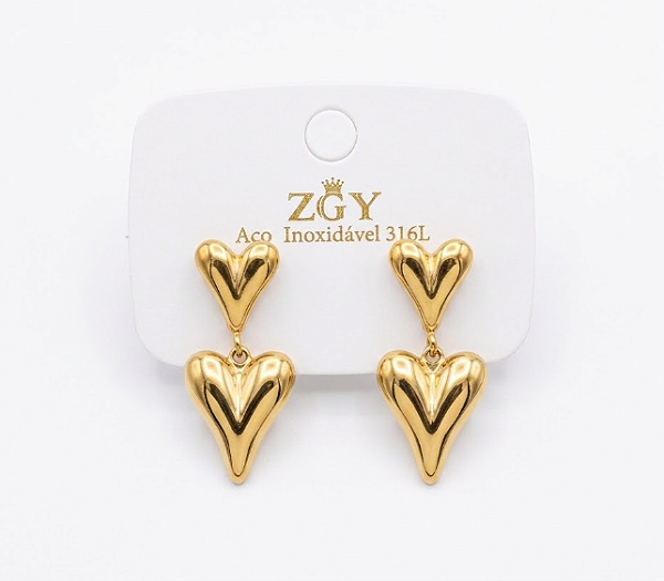 BRINCO DE AÇO DOURADO B4909