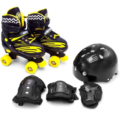 PATINS QUAD KIT PRETO/AMARELO 34-37 M 1397