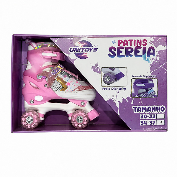 PATINS QUAD SEREIA ROSA 2649 TAM 30-33