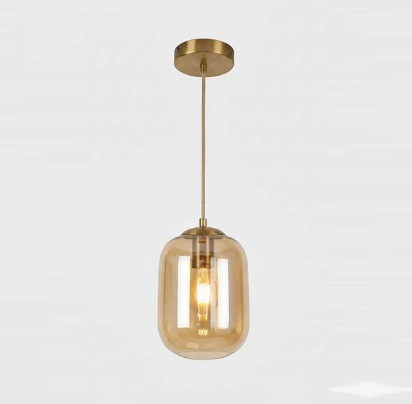 PENDENTE GLASS CHAMPAGNE ÂMBAR EBPT61611