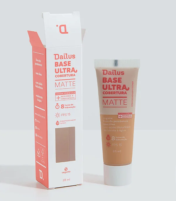 BASE ULTRA COBERTURA MATTE DAILUS D.7 MÉDIO
