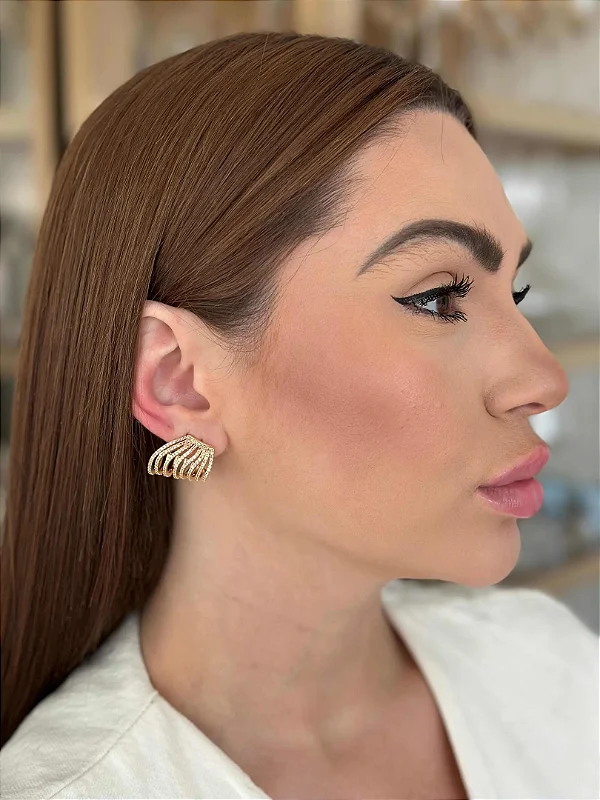 Brinco Ear Cuff Semijoia 9100624